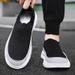 2024 Flyweave Men's Shoes Fashion Socks Shoes Summer Cloth Shoes Breathable Thick soled Lazy Shoes Heightening Casual Slip on_desvips.com