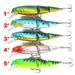 Simulation Minnow Bait Colorful Three Section Lure Bait 15.3g/11cm Plastic Fish Bait Fishing Gear Products_desvips.com