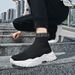 Men's shoes Plus-size breathable fly woven fabric breathable sock shoes_desvips.com