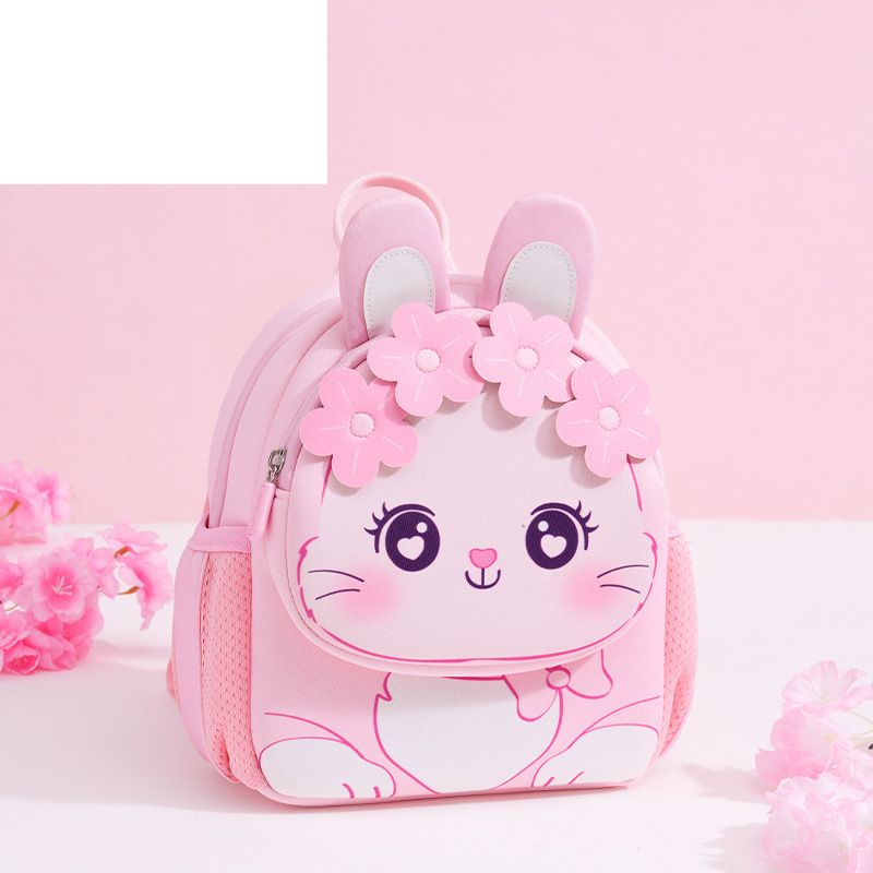Children's Rabbit Backpack Kindergarten School Bag 3-5 Years Old Cute Cartoon Girl Backpack Girl Children's Backpack_desvips.com