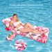 Eco-Friendly Thickened PVC Floating Bed With Leaf Design - Single Inflatable Lounge Chair With Cup Holder & Backrest Holes (Quick-Dry Heavy-Duty)_desvips.com