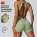 Quick Drying Peach Shaped Buttock Backless Bodysuit Tight Fitting Sports Yoga Suit for Outdoor Running Fitness_desvips.com