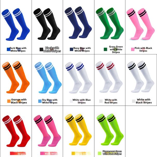 Double Bar Mid Calf Socks, Children's Soccer Socks, Men's And Women's Soccer Shin Guards, Storage Bag, Sports Shoe Bag_desvips.com