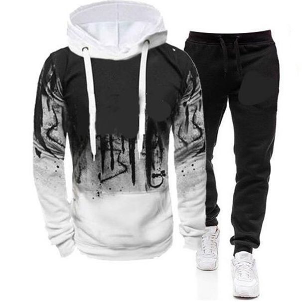 2 Piece Brand Spring Autumn Warm Suit Jogger Running Pants Gym Fitness Training Sportswear Men Set Tracksuit_desvips.com