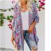 2025 European And American Beach Jacket For Women, Mid-Length Cardigan, Long Sleeve Printed Kimono Cover-Up,_desvips.com