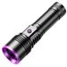 High-power Strong Flashlight 20W Rechargeable Black Mirror Portable Anti-counterfeiting Detection 365nm UV Light_desvips.com