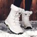 Ski Boots Winter Warm Snow Boots Women Plus Velvet Thickened Northeast Travel Cotton Boots Straps Mid Tube Cotton Shoes_desvips.com