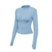 Autumn Winter Quick-Dry Plus Size Clothes Long Sleeve Fitness Outerwear Waist Slimming Sports Top Tight Yoga Jacket For_desvips.com