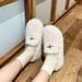 2023 New Autumn And Winter One Step Padded Veet Warm Cotton With Bean Single Shoes_desvips.com