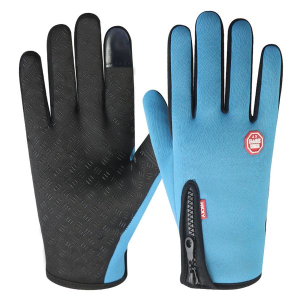 KSHwpp Winter Touchscreen Gloves For Skiing & Cycling - Fleece Lined, Water-Resistant, Unisex With Zipper Closure (Multiple Colors & Sizes)_desvips.com