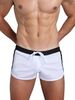 Men's Low-Rise Swim Trunks - Contrast Color Design & Adjustable Drawstring (Quick-Dry & UPF 50+) - Beach & Pool Wear_desvips.com