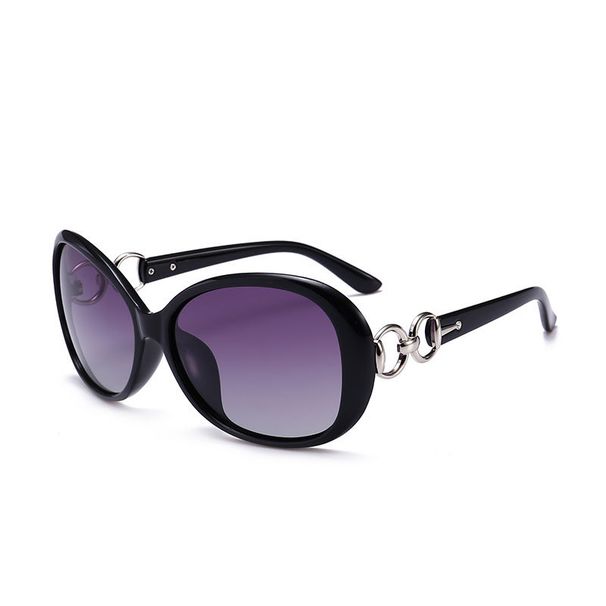 New Fashion Trendy For Women High-end Round Frame Driving Sunglasses UV Protection Polarized Glasses_desvips.com