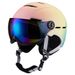 New gradient color integrated goggles ski helmet for adult men and women sports warm ski helmet_desvips.com