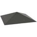 Ersatzdach Für Pavillon 3 X 3 M Wasserabweisend Pavillondach UPF30+ Ersatzbezug Oxford-Stoff, 370 G/m², Grau_desvips.com