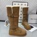 Warm Genuine Leather 2025 Winter New High Tube Snow Boots For Women Thick Belt Buckle Flat Bottom Fleece Lined Warm Shoes_desvips.com