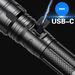 New TYPE-C Charging Outdoor Patrol Zoom White Laser Multi-Function Emergency Strong Light Flashlight_desvips.com