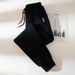 Black For Women, Spring And Autumn Thin New Loose Jogger Casual Pants, Harem Large Size Winter Fleece Sweatpants_desvips.com
