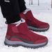 Mom's Large Women, Winter Fleece-Lined Anti-Slip Snow Middle-Aged And Elderly, Warm Northeastern Cotton Boots For Men,_desvips.com