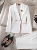 Women's Clothing Pink suit jacket professional temperament_desvips.com