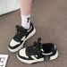 2025 Fashion Sneakers Women Artificial Leather Splicing Non-Slip Wear-Resistant Running Shoes 35-40_desvips.com