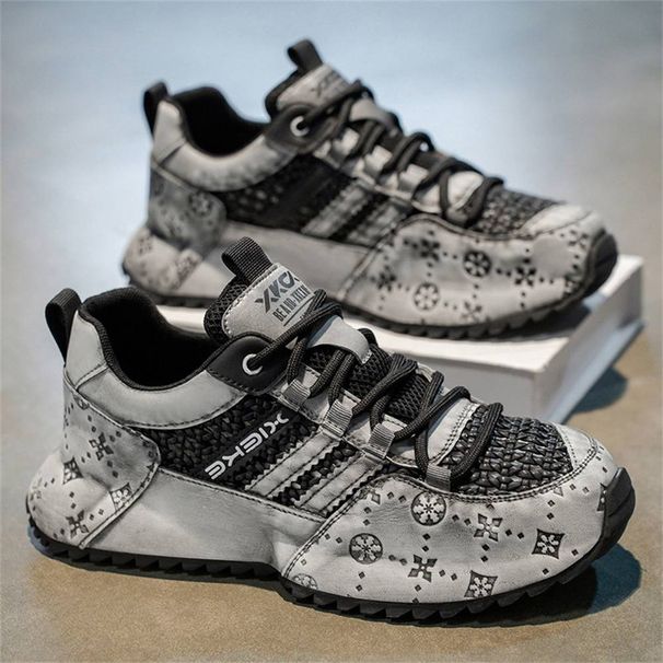 2025 European-USA Fashion Sneakers Jogging Shoes Men's Low Top Lace-Up Breathable Non-Slip Wear-Resistant Running Shoes_desvips.com