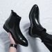 Large Size Men's High Top Pointed Leather Shoes British Fashion Business Slip-On Ankle Boots_desvips.com