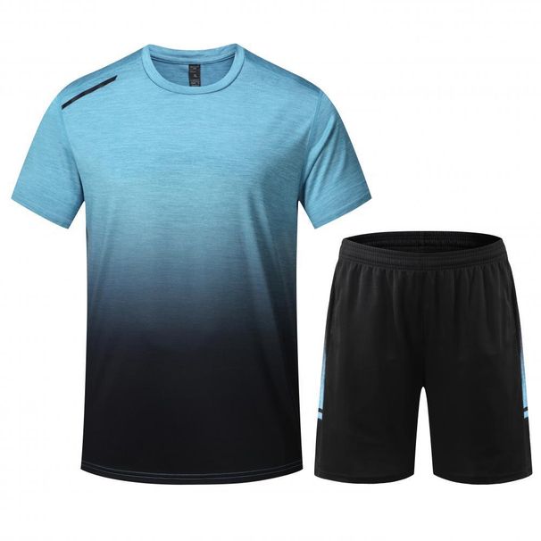 Men's Clothing Sportswear Suit Short Sleeved Summer Quick Drying Breathable T Shirt Morning Jogging Basketball Training Shorts Fitness Badminton Suit_desvips.com