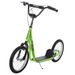 Trottinette Patinette Pour Enfants À Partir De 5 Ans Grands Pneus Guidon Réglable Poignée Frein Et Béquille Acier Vert_desvips.com