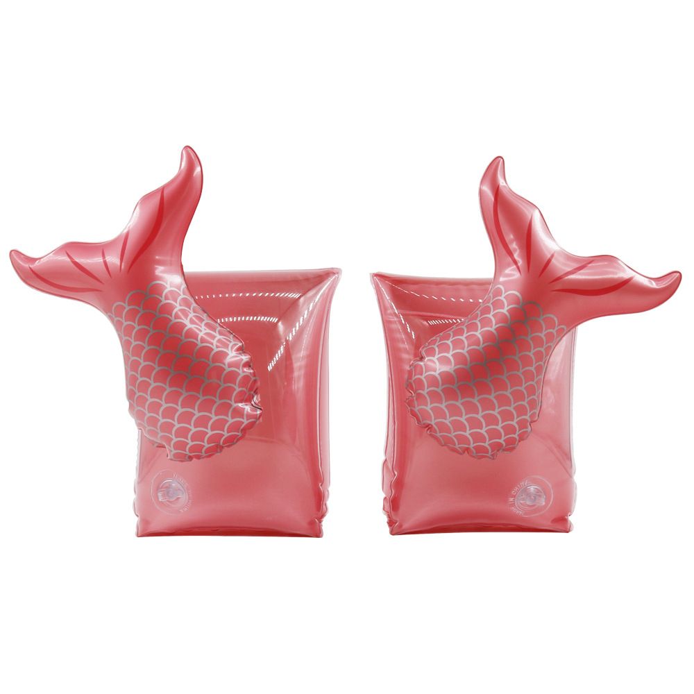 Thickened Baby Swimming Seat For 1-4 Years Old Kids With Sunshade Mermaid Design Childrens Float Ring_desvips.com