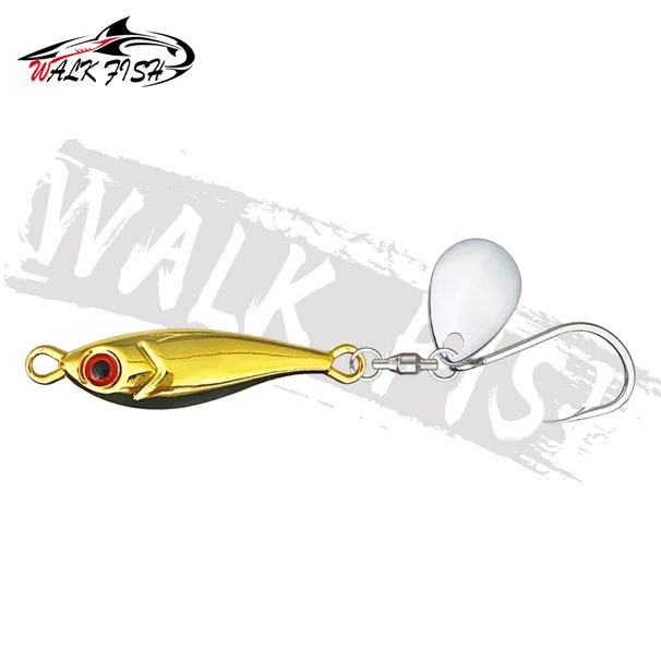 WALK FISH 5g-40g Electroplated Small Dolphin Rotating Sequined Artificial Bait Sea Fishing Mackerel Pike Bait Silver Gold Metal_desvips.com