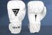 Ceiling Professional Boxing Gloves For Adults & Youth - MMA, Muay Thai, Sparring, Training - PU Leather, Multi-Size (8OZ-16OZ), Black Gold/White/Blue_desvips.com