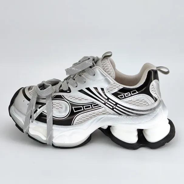 Dad Shoes For Women: New Design With Thick Soles, Lace-Up Mesh Upper - Versatile Casual Sneakers_desvips.com