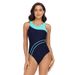 Color Racing Bodycon Sexy Triangle Sport Bikini Swimsuit Woman_desvips.com