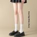 Calf Socks For Women Autumn And Winter Cotton Socks For Women's Pressure Slim Leg Socks Black And White Over The Knee Socks_desvips.com