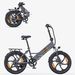 Hillmiles Mile 2 Foldable E-Bike 36V 13Ah Battery 250W 100KM Range Dual Suspension 20*3.0" All Terrain Fat Tires Commuting Electric Bicycle_desvips.com