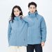 001 Outdoor Travel Men's Down Two-piece Set Waterproof Breathable Warm Workwear Jacket Women's Custom_desvips.com