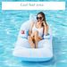 Premium Inflatable Pool Lounge Chair With Cup Holder Headrest Floating Sunbed For Adults Adjustable Backrest Footrest Heavy Duty PVC_desvips.com