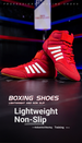 professional Boxing Shoes Competition Training Men Wrestling Shoes Fight Fighting Sanda Weightlifting Squat Shoes Women Gym Anti-slip_desvips.com