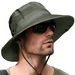 Unisex Hiking camping fishing hat Wide brimmed sun hat men's and women's fighting hat Hiking beach hat Outdoor visor hat_desvips.com