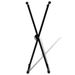 Black Steel X-Shaped Keyboard Stand And Stool Set - Adjustable Height - Foldable Design - Non-Slip Rubber End Caps - Easy Transport And Storage_desvips.com