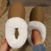 hot Free Shipping Designer Slippers For Woman Autumn And Winter New Style Indoor Outdoor Snow Boots Wear Warm Brown_desvips.com