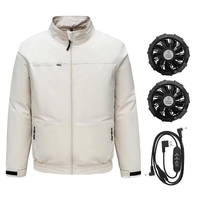 Smart Air Conditioned Jacket With Four Hole Fan Clothing Men's Outdoor Fishing Sun Uniform Labor Protection Workwear_desvips.com