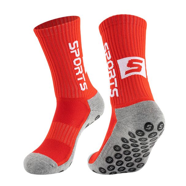 Professional Non-Slip Soccer Socks With Adhesive Grip Dots – Mid-Calf Compression Fit For Football, Rugby & Training_desvips.com