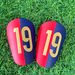 Shin Guard Red And Blue Straight Spelling Number 19 Extra Small Football Shin Pads Mini Mini Shin Pads Training Supplies_desvips.com