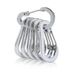 Outdoor #5 Aluminum Carabiner - Heavy-Duty Wire Gate Spring Clip (Pear-Shaped Design Stainless Steel Construction Ideal For Backpacks/Hiking Gear)_desvips.com
