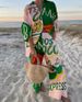 Women's Clothing Fashion Printed Leisure Vacation Style Suit _desvips.com