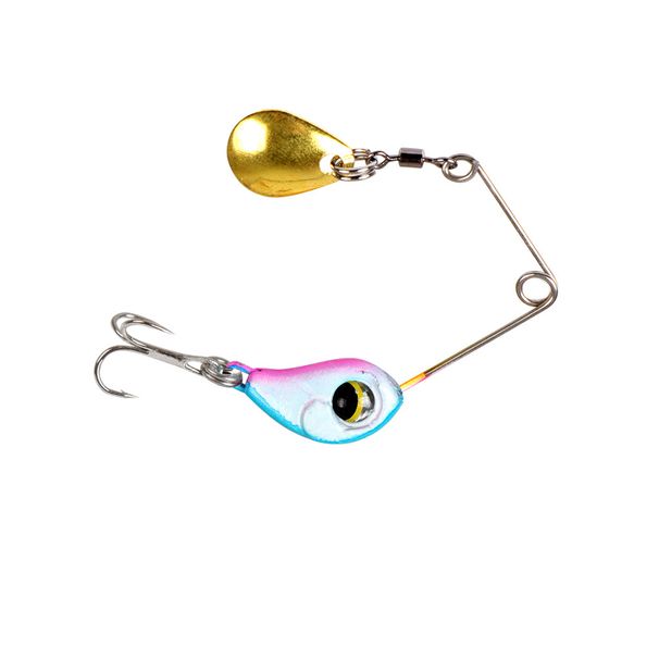 1pcs Mini 8.5g 1.8cm Wobbling Spinner Lure, Metal Flake Vibrating Lure Black Bass & Blackhead Spinner Spoon Lures Fishing Gear_desvips.com