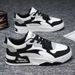 Men's New Summer Breathable Black And White Panda Sneakers Men's Casual Sports Thick Bottom Non-slip Mesh Shoes_desvips.com