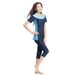Muslim Swimwear Women's Swimsuit Muslim Conservative Swimsuit Loose Contrasting Color Two-piece Set Seaside Travel Hot Spring Suit_desvips.com