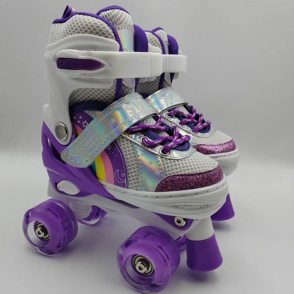 Children's Double Row Roller Skates For Students Four-Wheel Beginner Men's And Women's Skateboards And Scooters_desvips.com